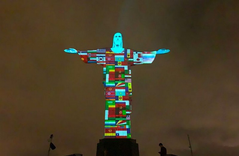Brazil’s Christ The Redeemer Statue Shines In Solidarity With Coronavirus Victims